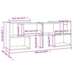 Mueble de TV madera contrachapada blanco brillante 104x30x52 cm