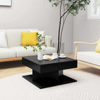Mesa de centro madera contrachapada blanco 100x100x35 cm