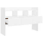 Aparador de madera contrachapada blanco 105x30x70 cm