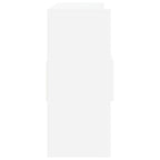 Aparador de madera contrachapada blanco 105x30x70 cm