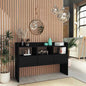 Aparador de madera contrachapada blanco 105x30x70 cm