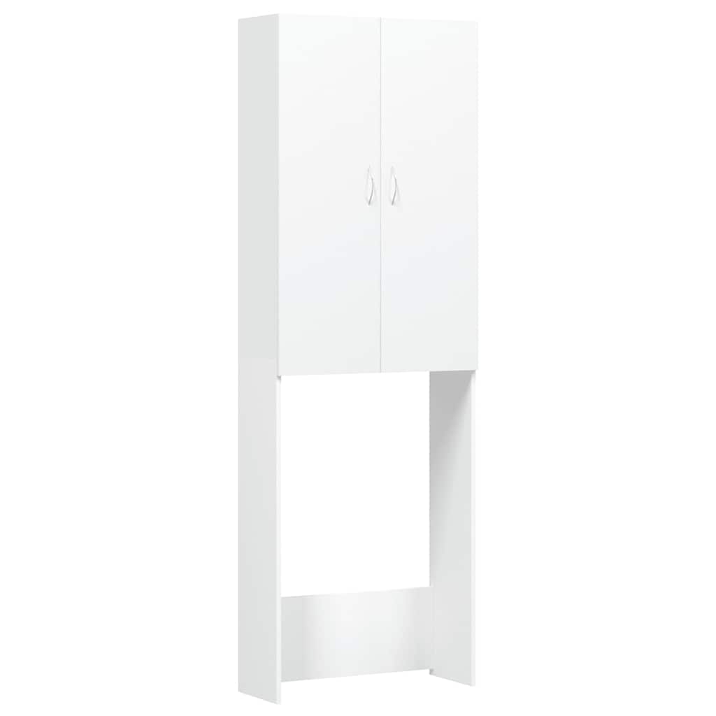 Armario de lavadora blanco 64x25,5x190 cm
