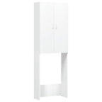 Armario de lavadora blanco 64x25,5x190 cm