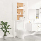 Armario de lavadora blanco 64x25,5x190 cm