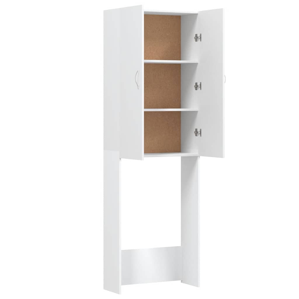 Armario de lavadora blanco 64x25,5x190 cm