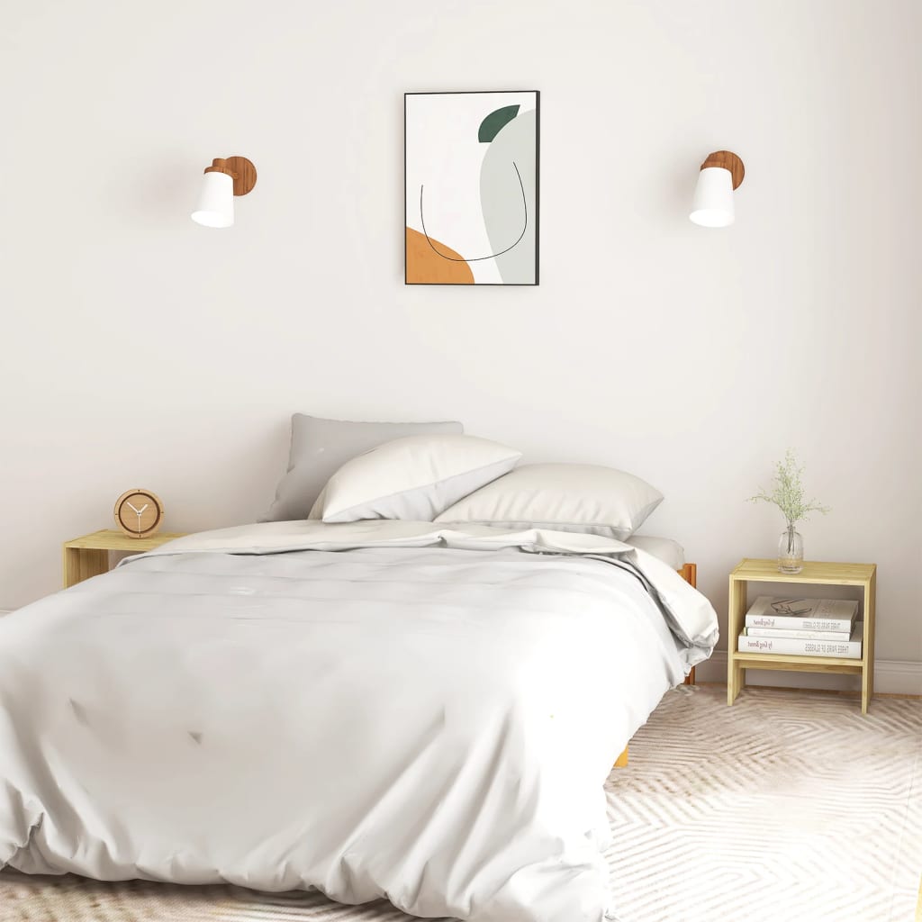 Mesitas de noche 2 uds madera maciza de pino 40x30,5x40 cm