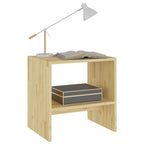 Mesitas de noche 2 uds madera maciza de pino 40x30,5x40 cm