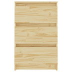 Mesita de noche madera maciza de pino 40x29,5x64 cm