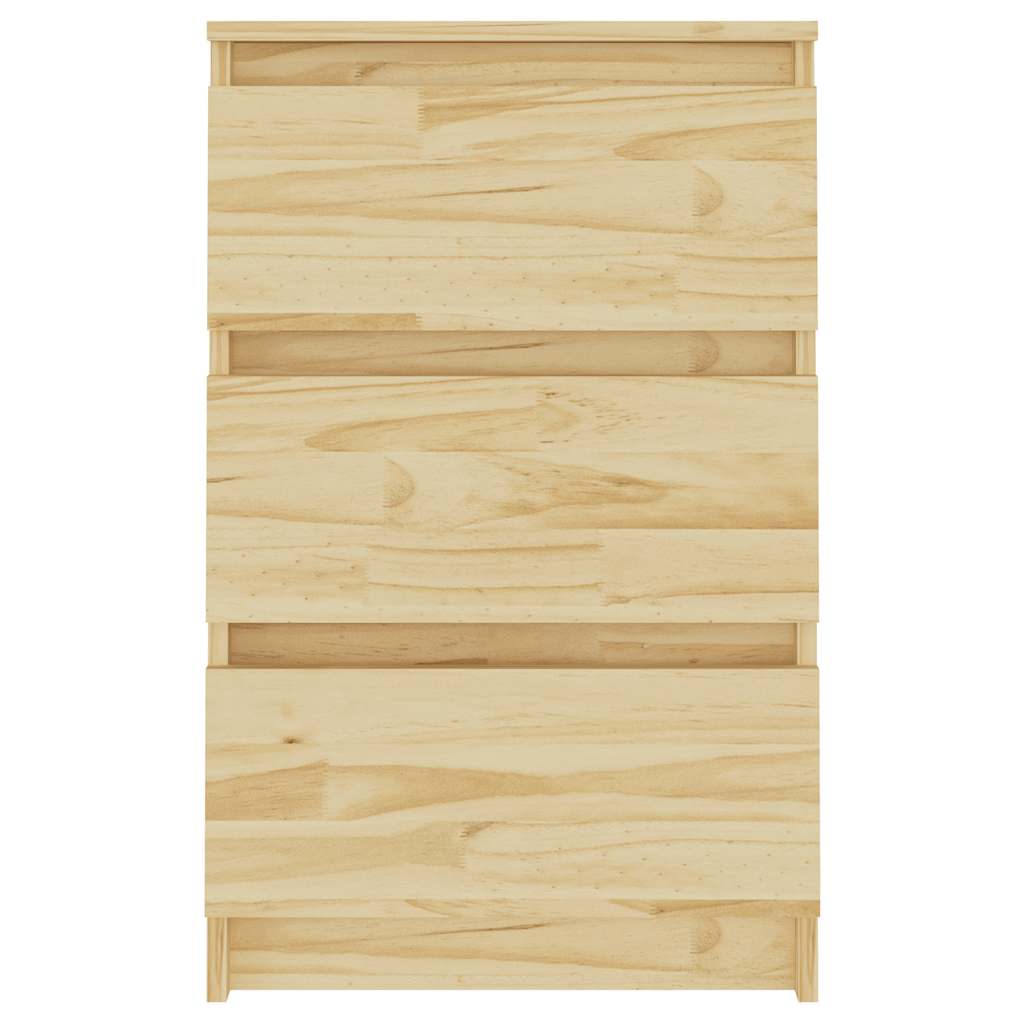 Mesita de noche madera maciza de pino 40x29,5x64 cm