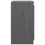 Armario auxiliar madera maciza de pino gris 60x36x65 cm