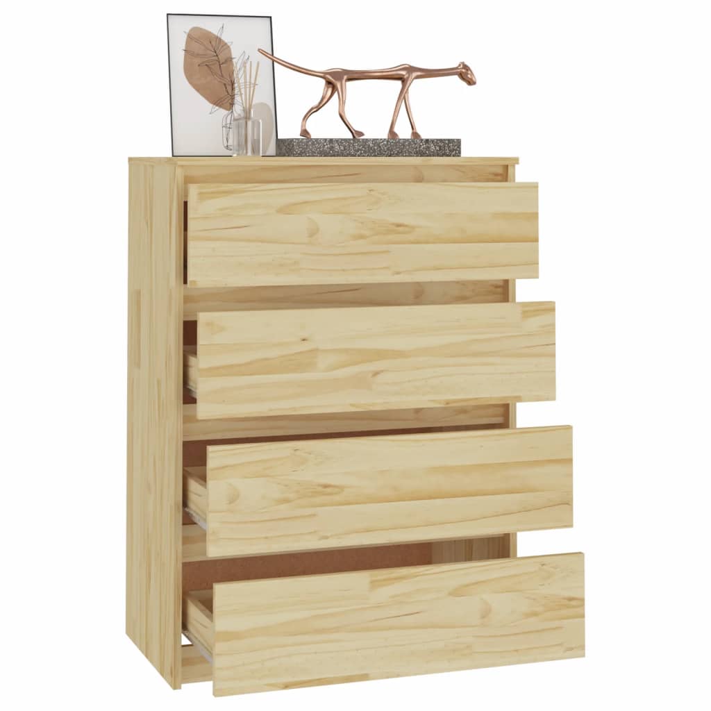 Mueble auxiliar madera maciza de pino 60x36x84 cm