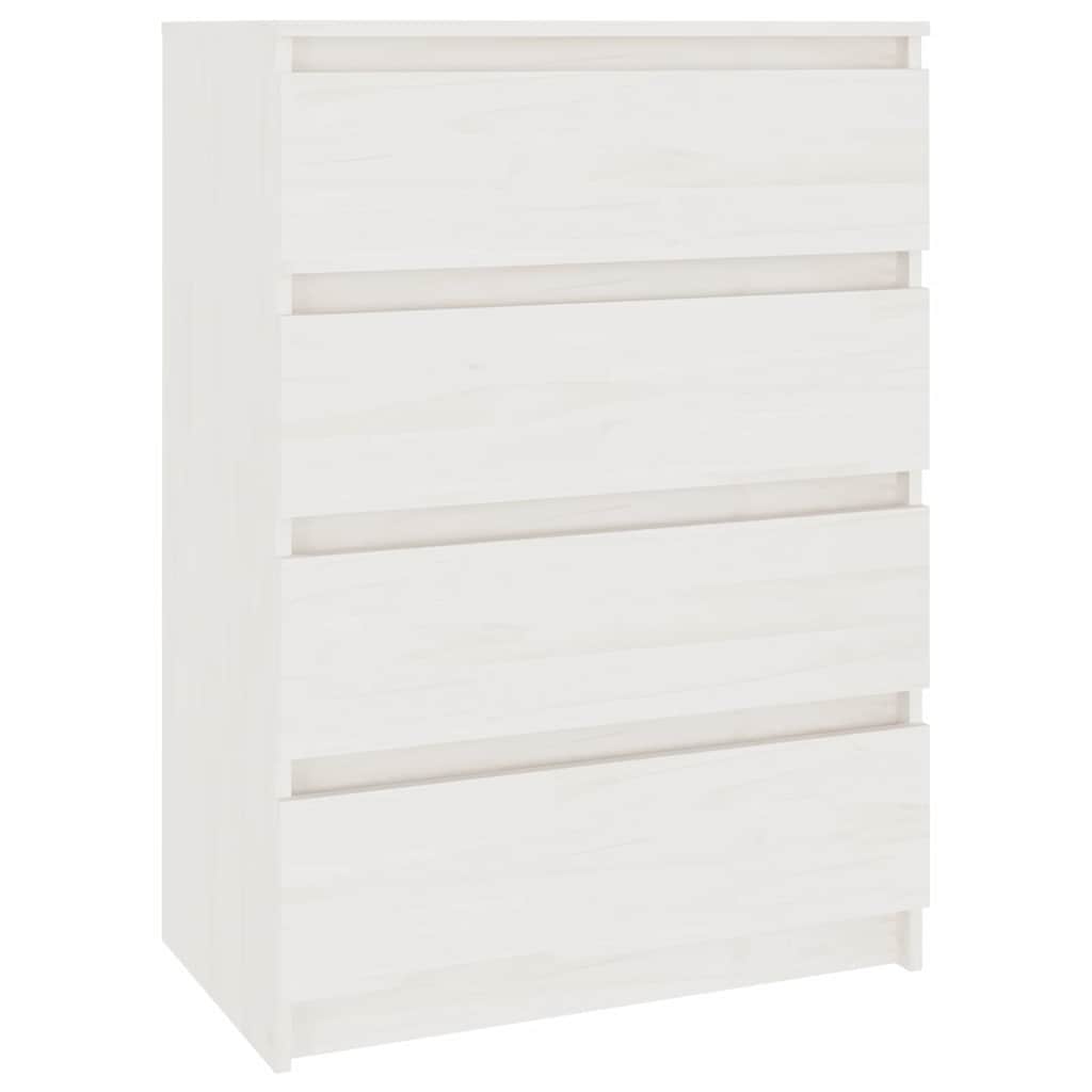 Armario auxiliar madera maciza de pino blanco 60x36x84 cm