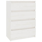 Armario auxiliar madera maciza de pino blanco 60x36x84 cm