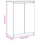 Aparador madera maciza de pino 60x36x84 cm
