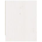 Mesita de noche madera maciza de mango blanco 40x30,5x40 cm