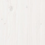 Mesita de noche madera maciza de mango blanco 40x30,5x40 cm