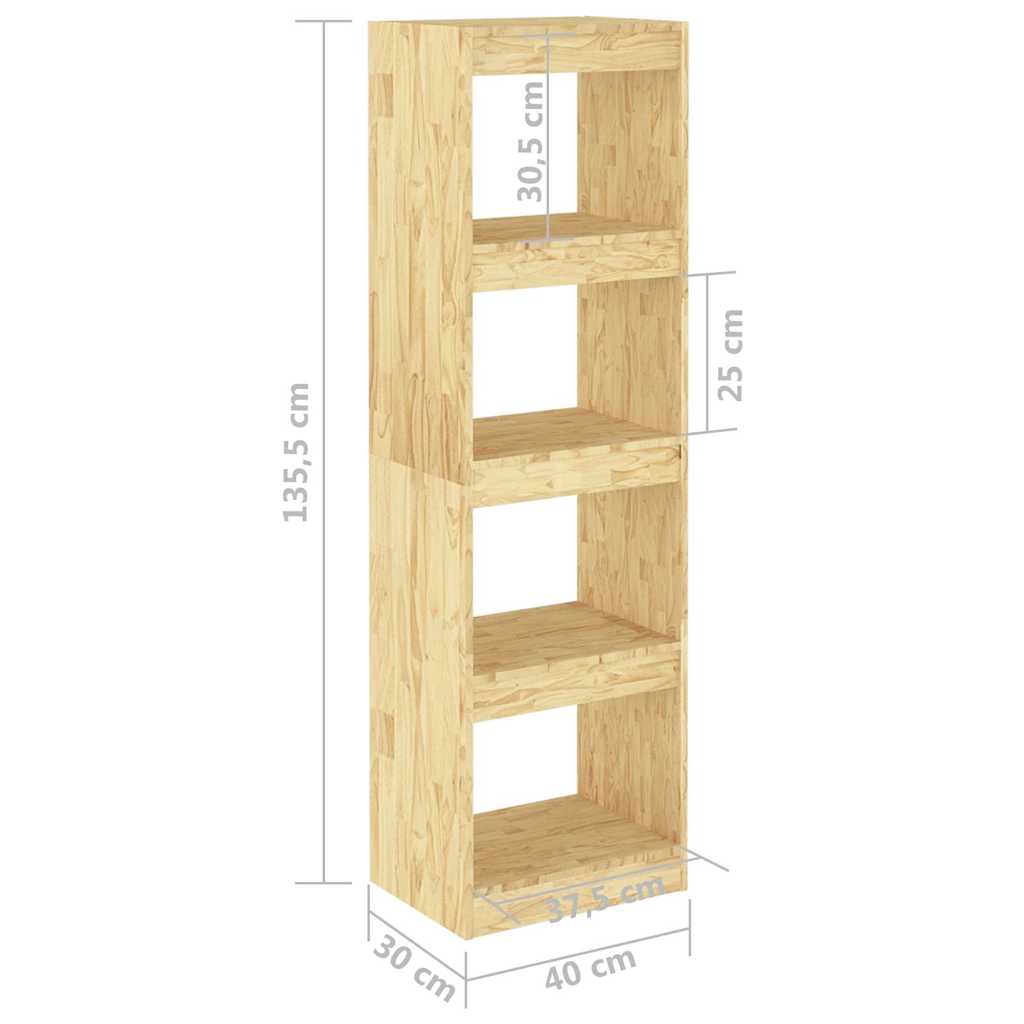 Estantería divisor de espacios madera de pino 40x30x135,5 cm