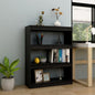 Gray pine wood room divider bookshelf 100x30x103 cm