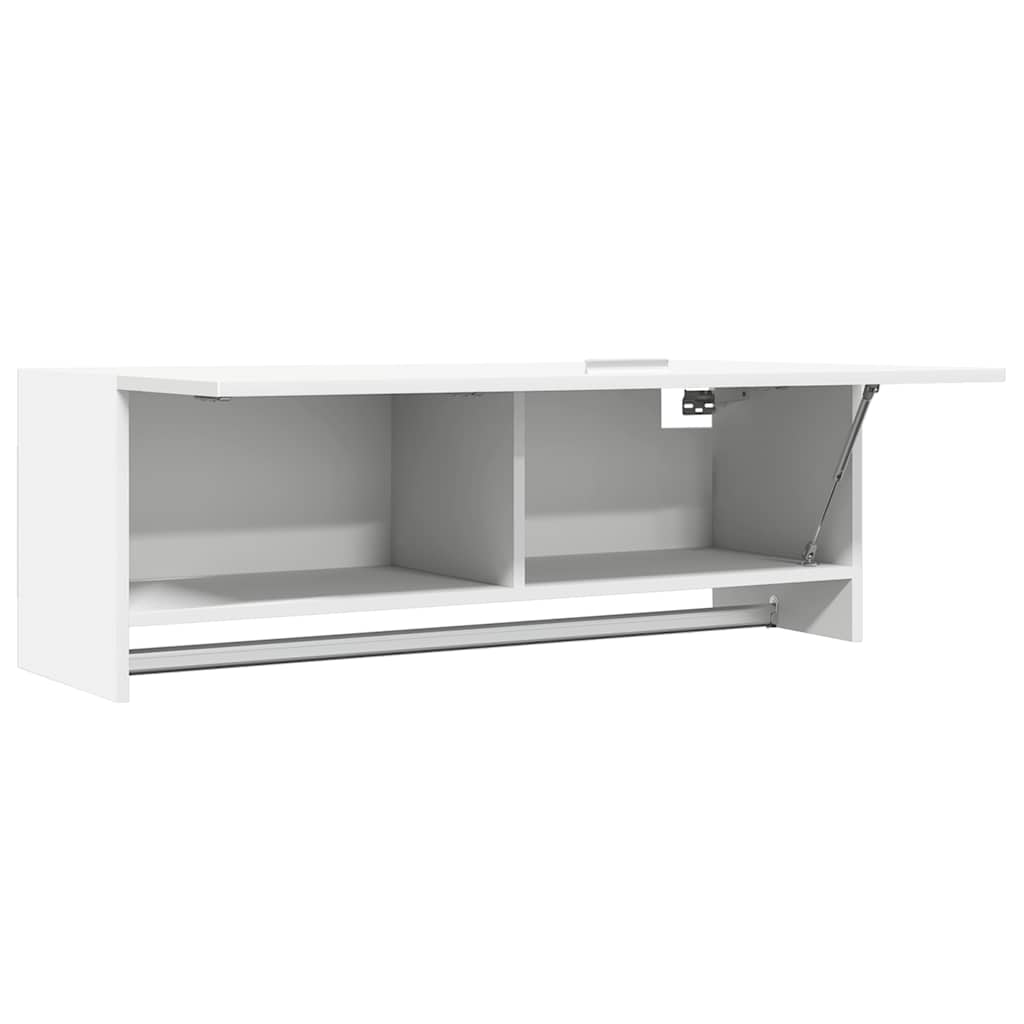 Armario de madera contrachapada blanco 100x32,5x35 cm