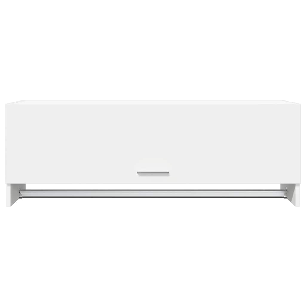 Armario de madera contrachapada blanco 100x32,5x35 cm