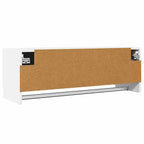 Armario de madera contrachapada blanco 100x32,5x35 cm