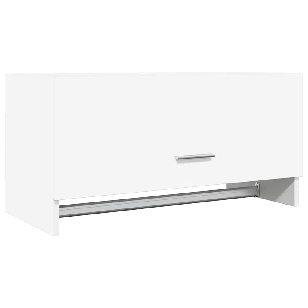 Armario de madera contrachapada blanco 70x32,5x35 cm