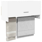Armario de madera contrachapada blanco 70x32,5x35 cm