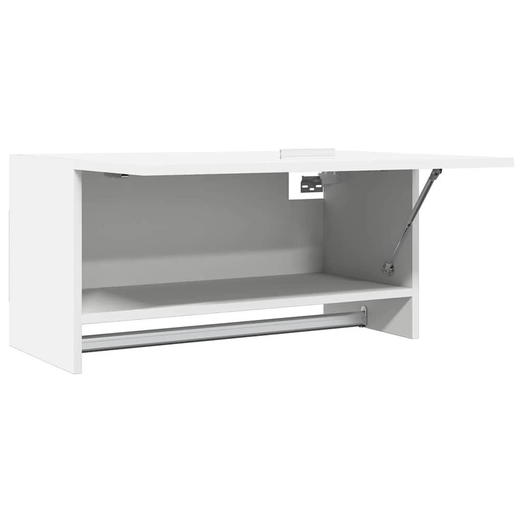 Armario de madera contrachapada blanco 70x32,5x35 cm
