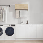Armario de madera contrachapada blanco 70x32,5x35 cm