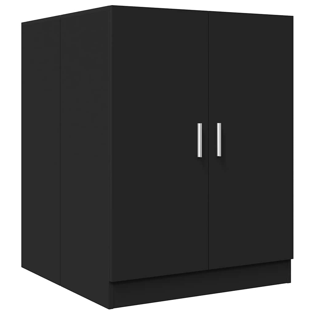 Armario de lavadora negro 71x71,5x91,5 cm
