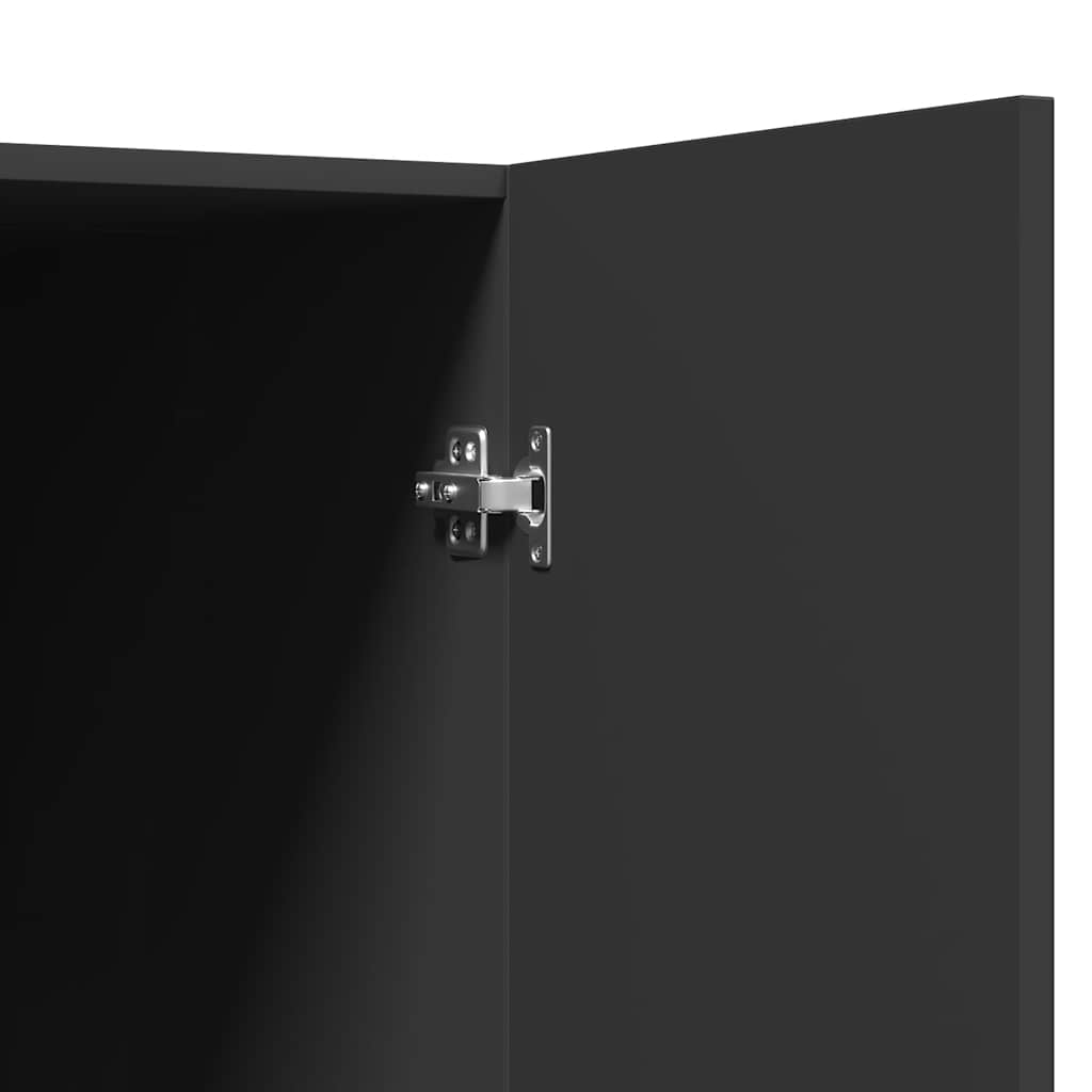 Armario de lavadora negro 71x71,5x91,5 cm