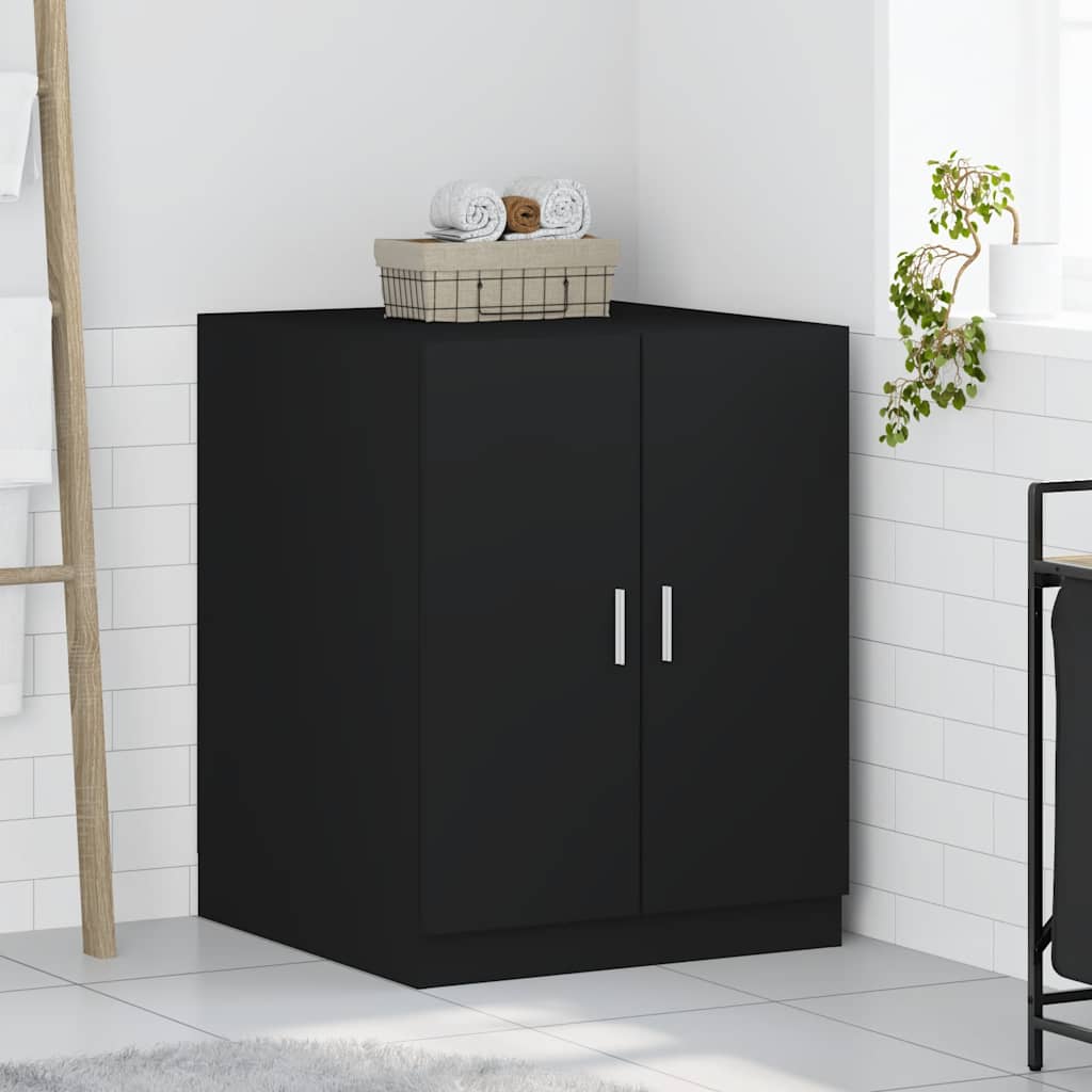 Armario de lavadora negro 71x71,5x91,5 cm
