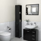 Armario baño madera contrachapada gris hormigón 25x26,5x170 cm