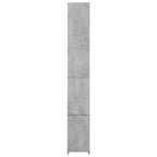 Armario baño madera contrachapada gris hormigón 25x26,5x170 cm