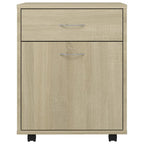 Armario con ruedas madera contrachapada roble Sonoma 45x38x54cm