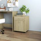 Armario con ruedas madera contrachapada roble Sonoma 45x38x54cm