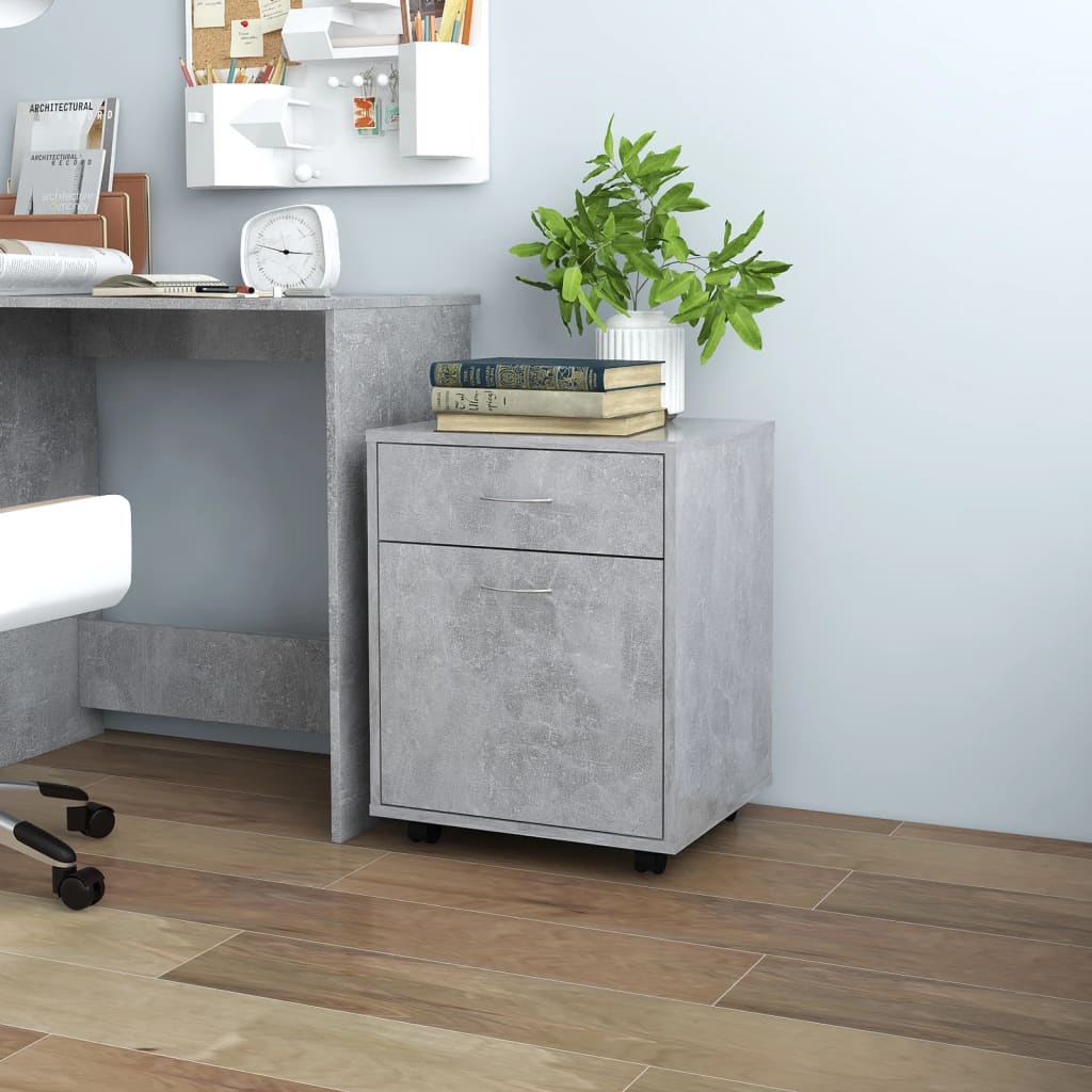 Armario con ruedas madera contrachapada roble Sonoma 45x38x54cm