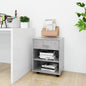 Armario con ruedas de madera contrachapada blanco 60x35x75 cm