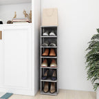 Muebles zapateros 2 uds contrachapada blanco 27,5x27x102 cm