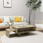 Mesa de centro madera contrachapada blanco 105x55x32 cm