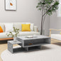 Mesa de centro madera contrachapada blanco 105x55x32 cm
