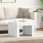 Mesa de centro de madera contrachapada color roble 50x50x35 cm