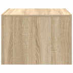 Mesa de centro de madera contrachapada color roble 50x50x35 cm