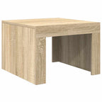 Mesa de centro de madera contrachapada color roble 50x50x35 cm
