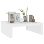 Mesa de centro madera contrachapada blanco 100x100x35 cm