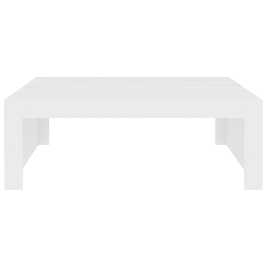 Mesa de centro madera contrachapada blanco 100x100x35 cm