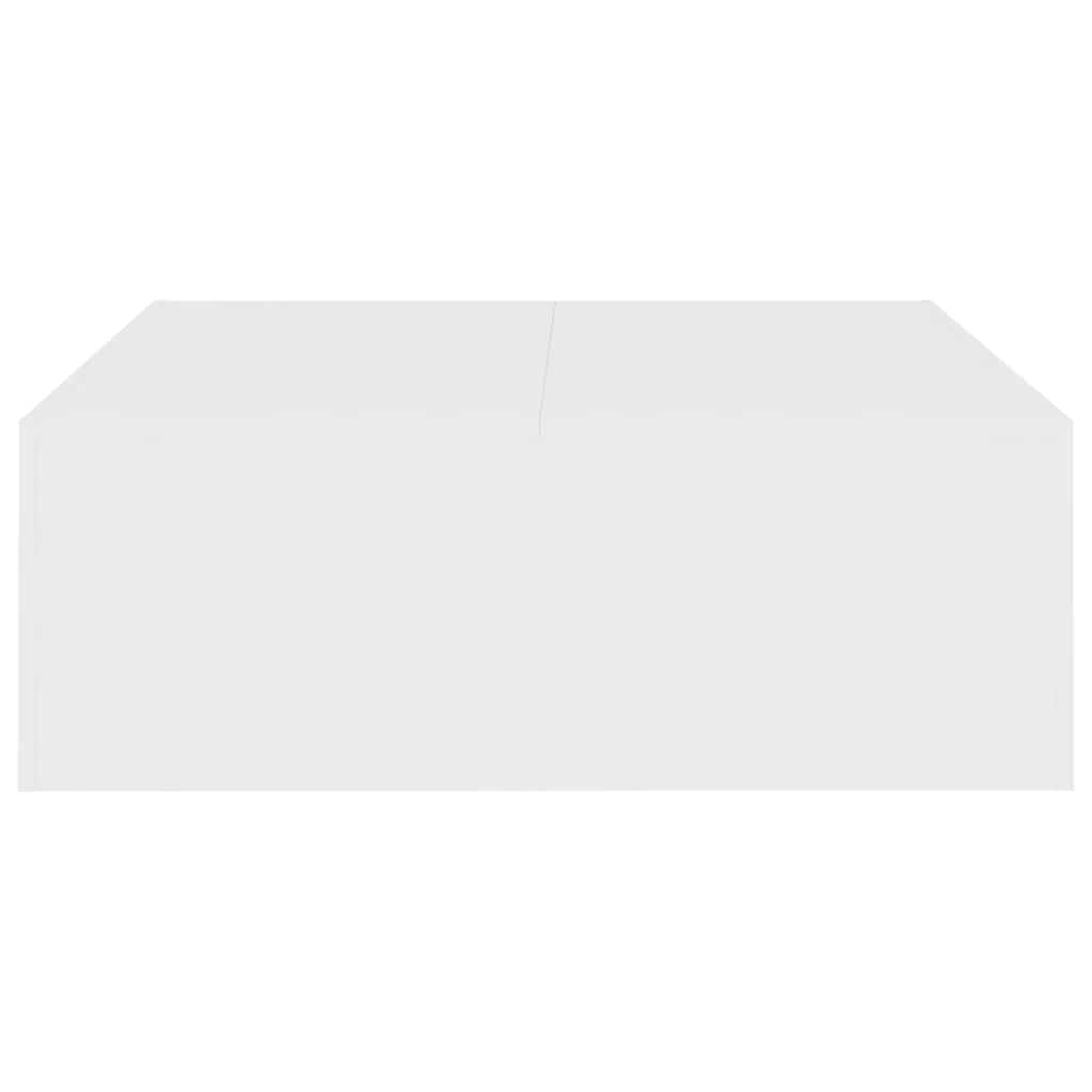Mesa de centro madera contrachapada blanco 100x100x35 cm