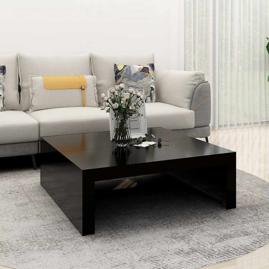 Mesa de centro madera contrachapada blanco 100x100x35 cm