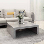 Mesa de centro madera contrachapada blanco 100x100x35 cm