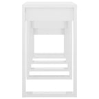 Mesas apilables 3 piezas madera contrachapada blanco brillante